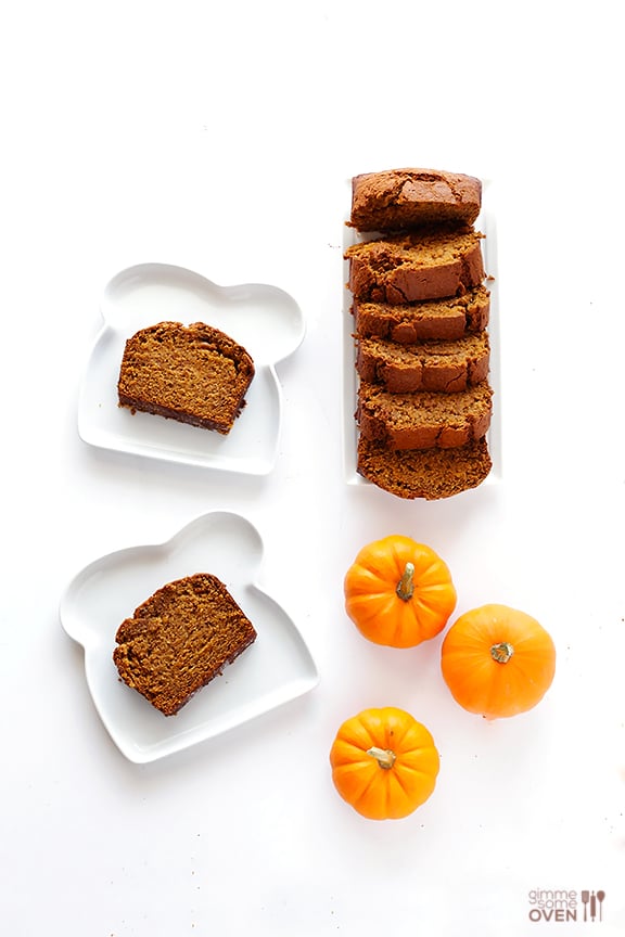 Coconut Oil Pumpkin Bread | gimmesomeoven.com #fall #recipe