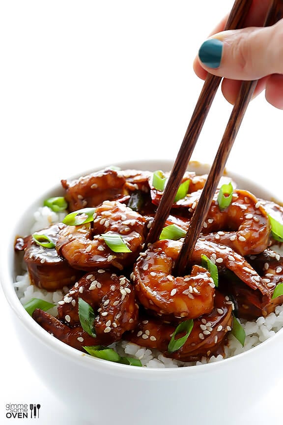 Easy Hoisin Shrimp | gimmesomeoven.com