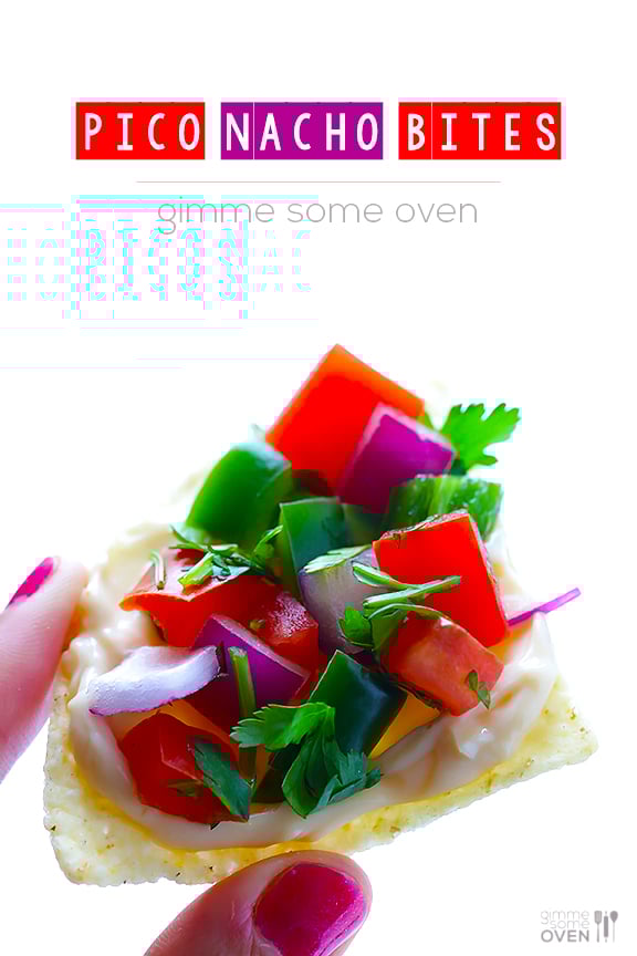 Pico Nacho Bites | gimmesomeoven.com #appetizer #snack