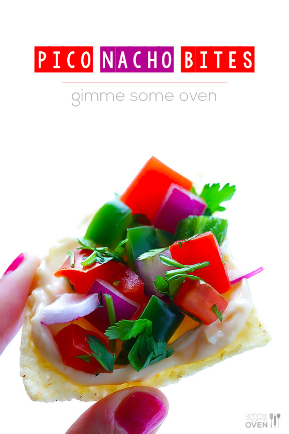 Pico Nacho Bites | gimmesomeoven.com #appetizer #snack