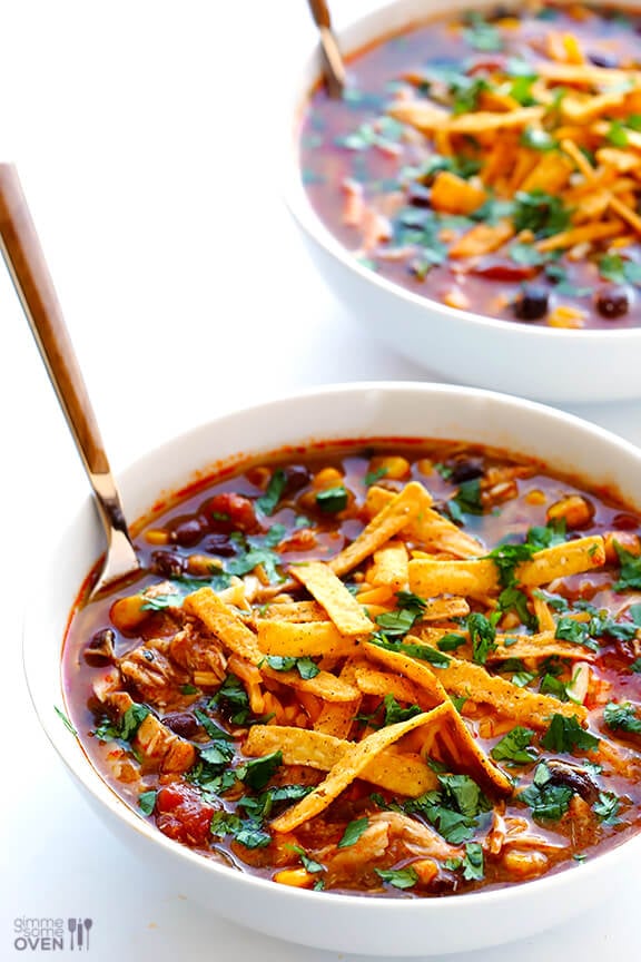 Slow Cooker Chicken Enchilada Soup 1