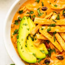 Cheesy Chicken Enchilada Soup