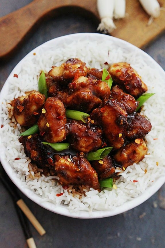 Slow Cooker General Tso's Chicken | lecremedelacrumb.com