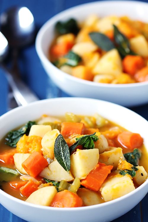 Slow Cooker Root Vegetable Stew | gimmesomeoven.com
