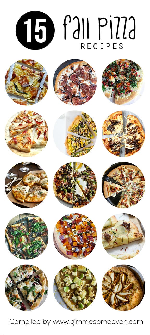 15 Fall Pizza Recipes -- a delicious collection of fall favorites from food bloggers | gimmesomeoven.com