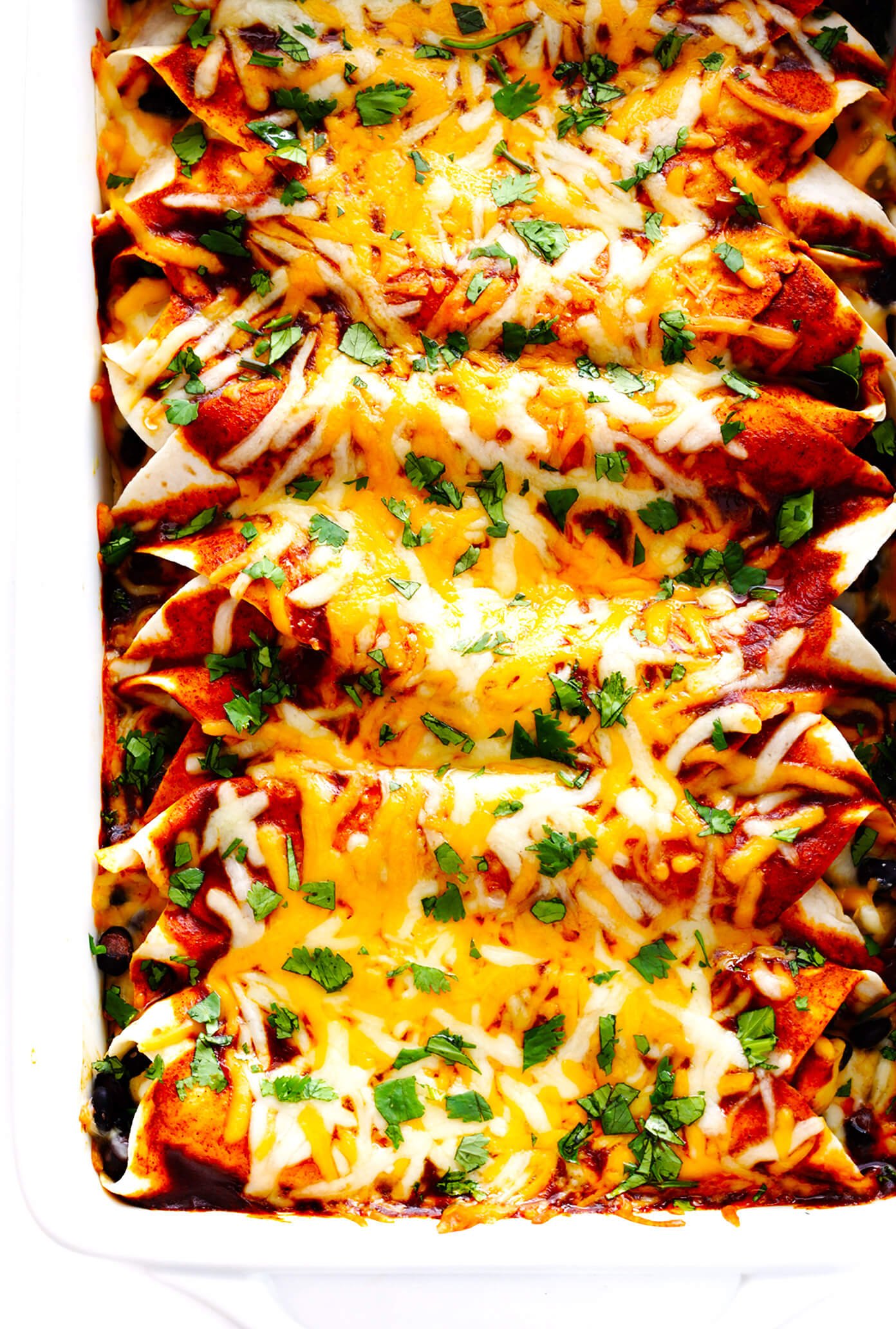 Chicken enchiladas made with homemade enchilada sauce recipe