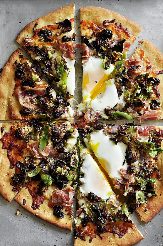 Brussels Sprouts and Pancetta Pizza | thecandidappetite.com