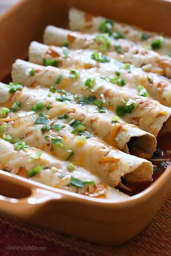 Butternut Squash and Black Bean Enchiladas | skinnytaste.com