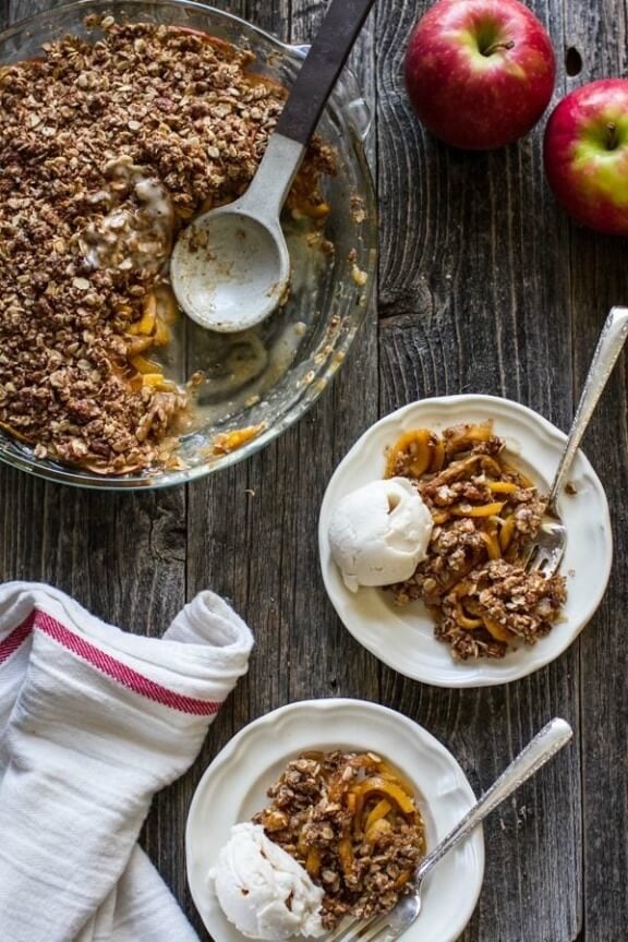 Butternut Squash, Apple & Pear Crisp | edibleperspective.com