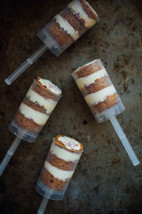 Pumpkin Cake and Semifreddo Push Pops | mynameisyeh.com