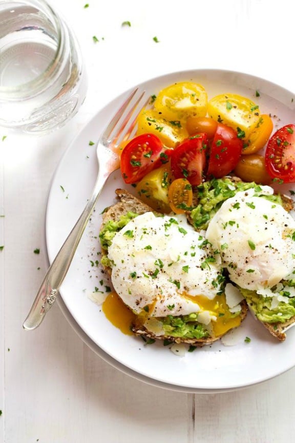 Simple Poached Egg and Avocado Toast | pinchofyum.com