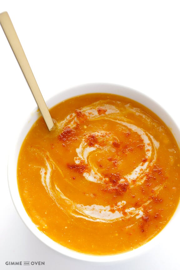 Slow Cooker Butternut Squash Soup | gimmesomeoven.com