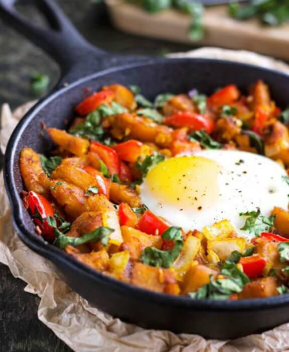 Squash, Pepper & Kale Hash | foodfaithfitness.com