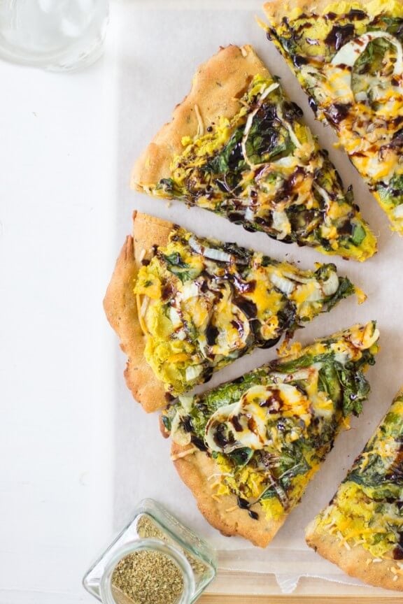 Sweet Potato and Kale Pizza with Balsamic Drizzle | Jessica In The Kitchen