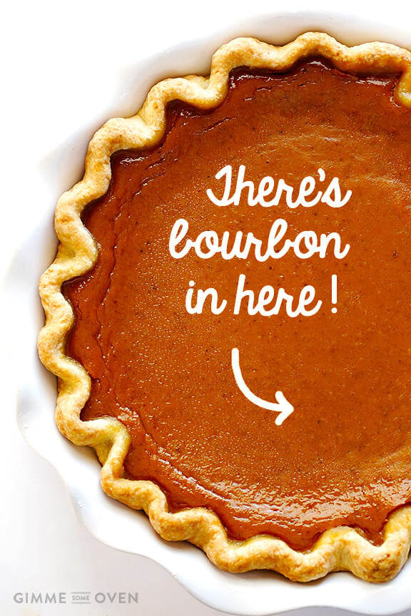 Bourbon Pumpkin Pie | gimmesomeoven.com #thanksgiving