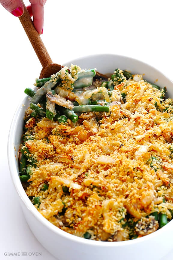 Healthier Green Bean Casserole | Gimme Some Oven