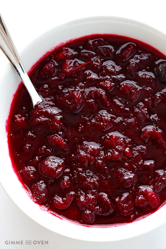 Slow Cooker Cranberry Sauce Recipe -- the classic sauce you love, lightly sweetened, and made super easy in the #slowcooker! | gimmesomeoven.com #crockpot