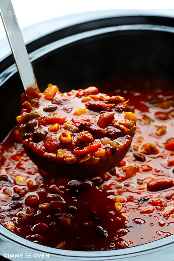 Turkey chili in a 5 qt (doe they make that size anymore???) Rivals crockpot  : r/slowcooking