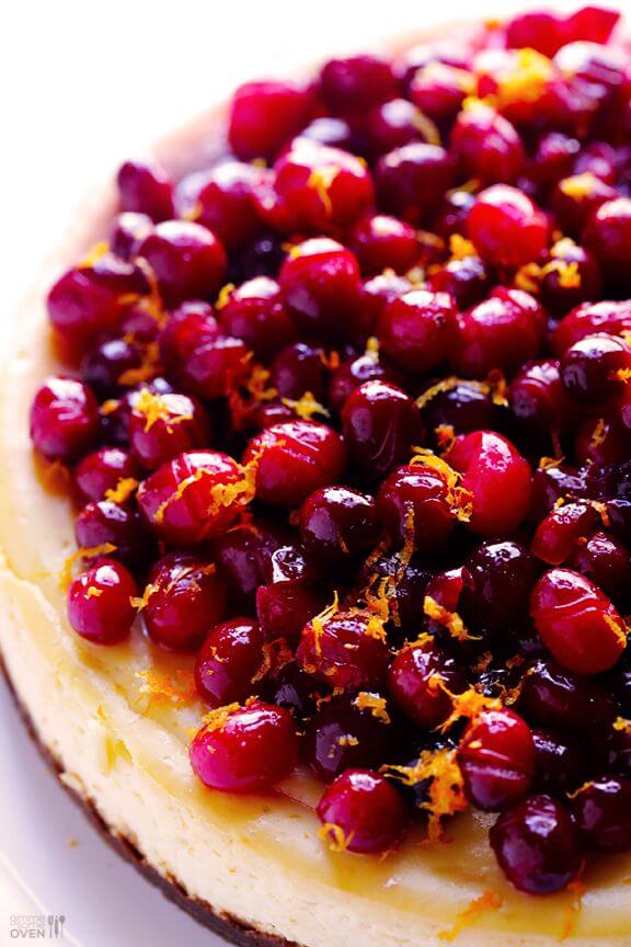 Cranberry Orange Cheesecake | gimmesomeoven.com