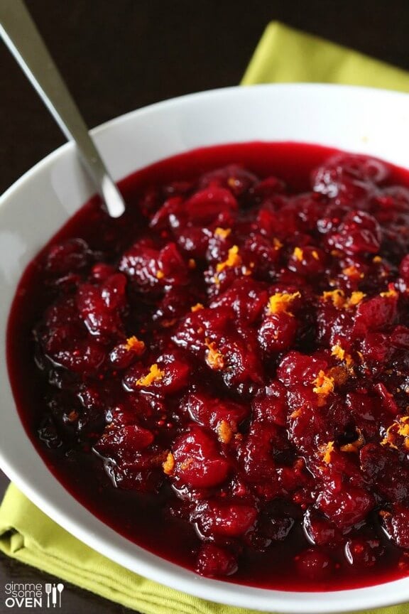 Orange Bourbon Cranberry Sauce | gimmesomeoven.com