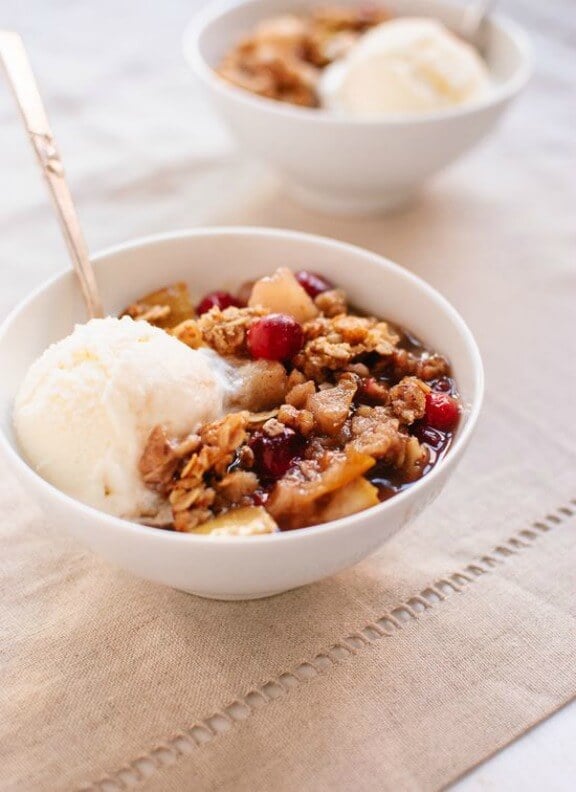 Gluten-Free Pear Cranberry Crisp | cookieandkate.com