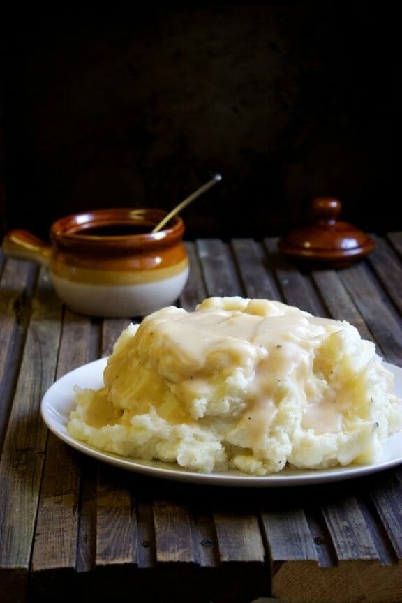 Perfect Mashed Potatoes & Gravy | kitchensimplicity.com