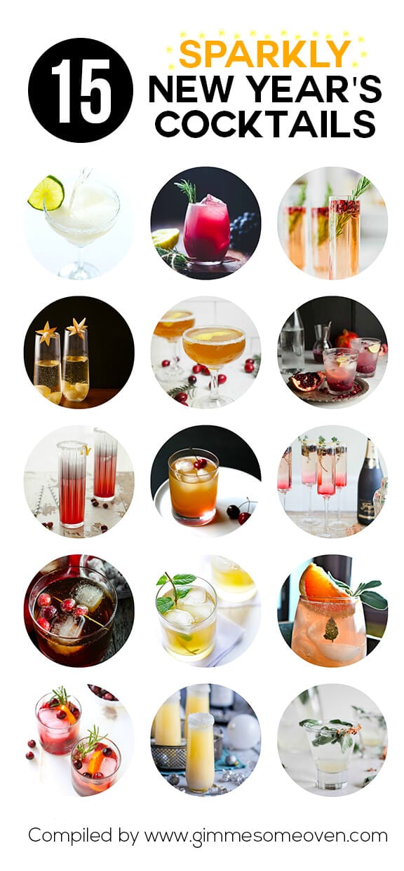 15 Sparkly New Year's Cocktails | gimmesomeoven.com