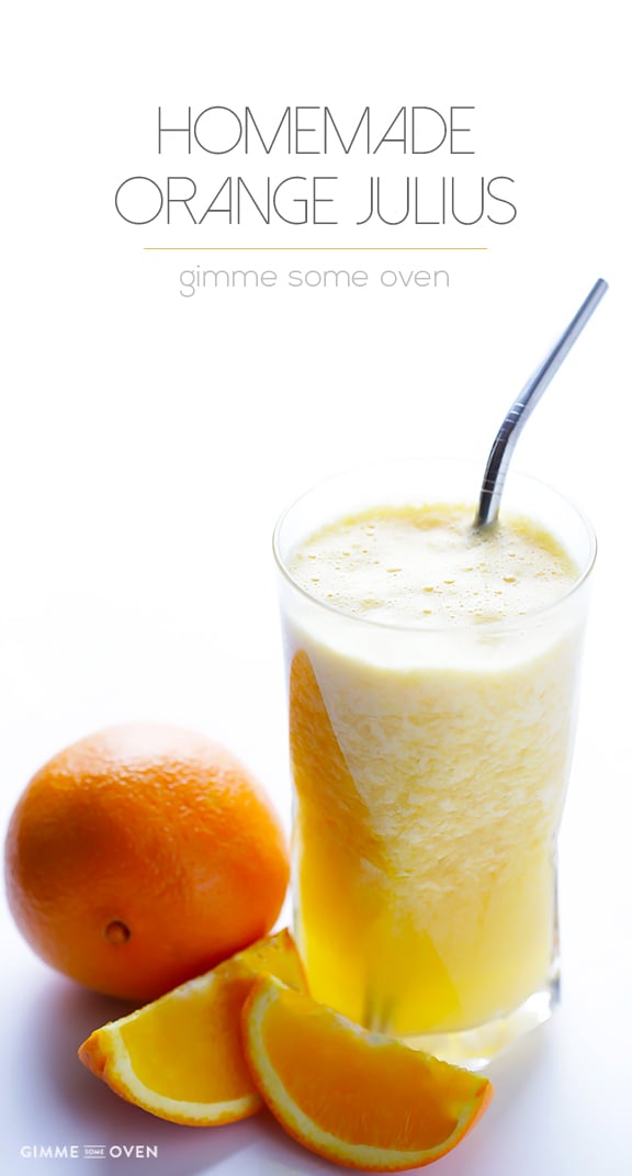 Copycat Orange Julius Recipe -- a quick, easy, and delicious fresh orange smoothie | gimmesomeoven.com