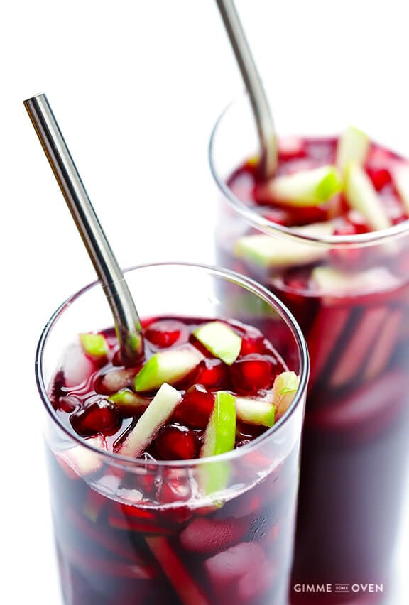 Pomegranate Green Apple Sangria | gimmesomeoven.com