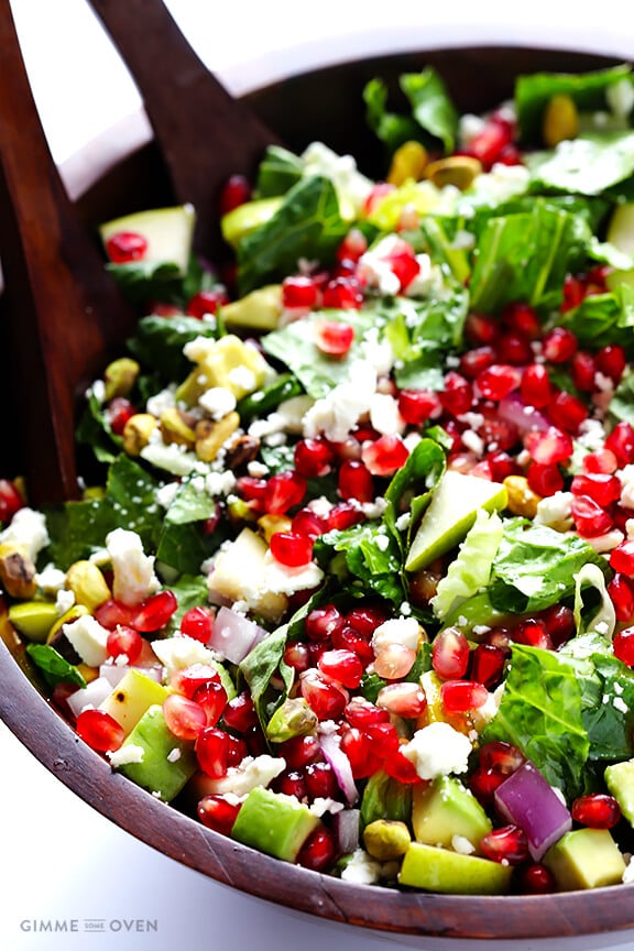 Pomegranate, Pear & Avocado Salad | Gimme Some Oven