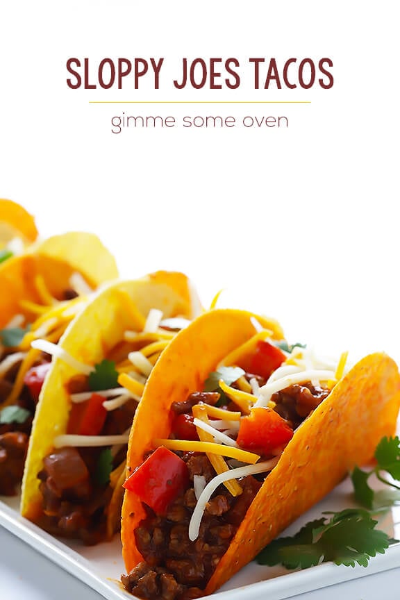 Sloppy Joe Tacos | gimmesomeoven.com