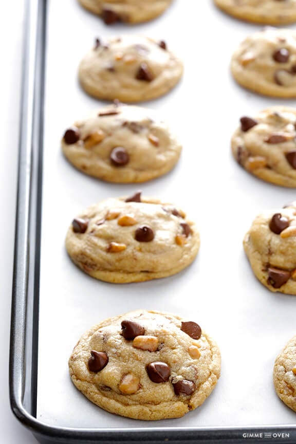 Toffee Chocolate Chip Cookies • Craving Some Creativity