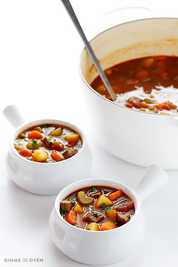 Vegetable Beef Soup | gimmesomeoven.com