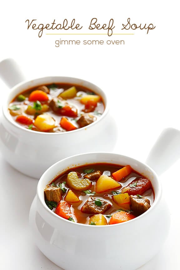 Vegetable Beef Soup | gimmesomeoven.com