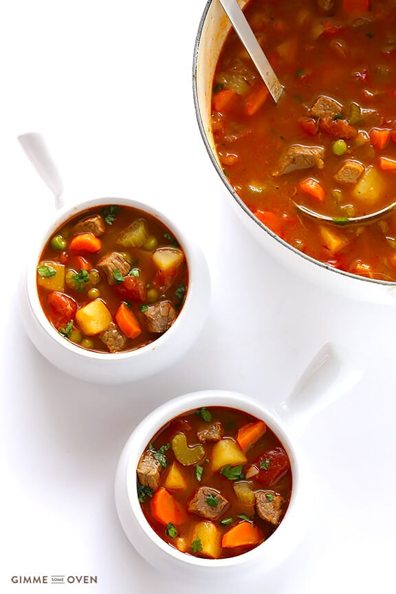 Vegetable Beef Soup | gimmesomeoven.com