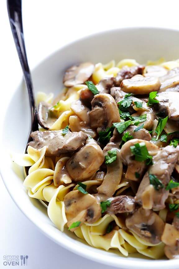 30-Minute Beef Stroganoff | gimmesomeoven.com