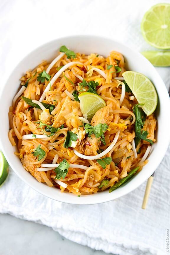 Chicken Pad Thai | lecremedelacrumb.com