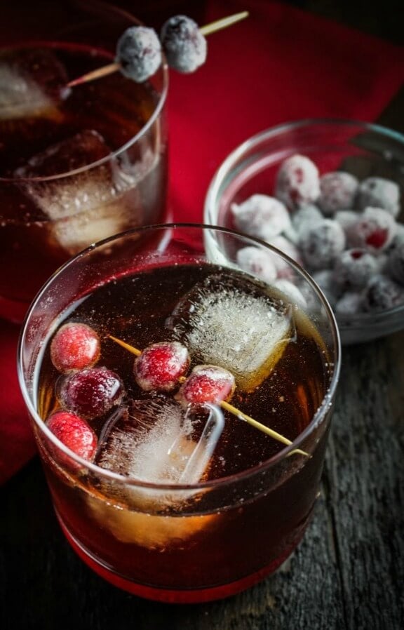 Cranberry-Ginger Sparkling Rum Cider | katieatthekitchendoor.com