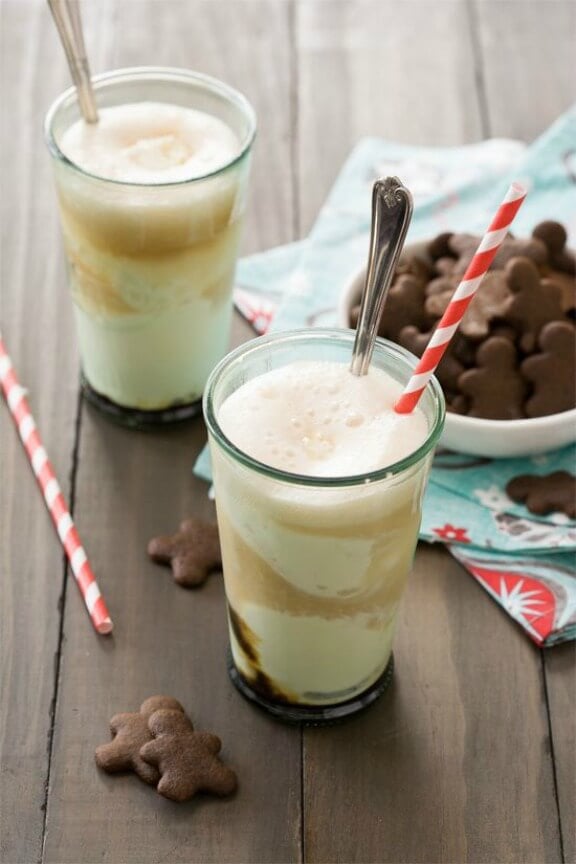 Gingerbread Ice Cream Floats | loveandoliveoil.com