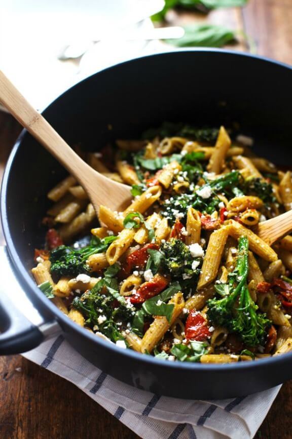 20-Minute Lemon Pesto Penne | pinchofyum.com