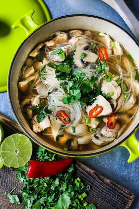 Thai Chicken Noodle Soup | feastingathome.com