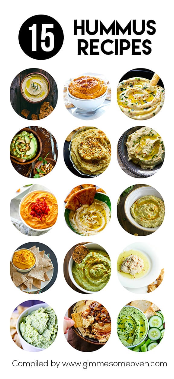15 Hummus Recipes | gimmesomeoven.com