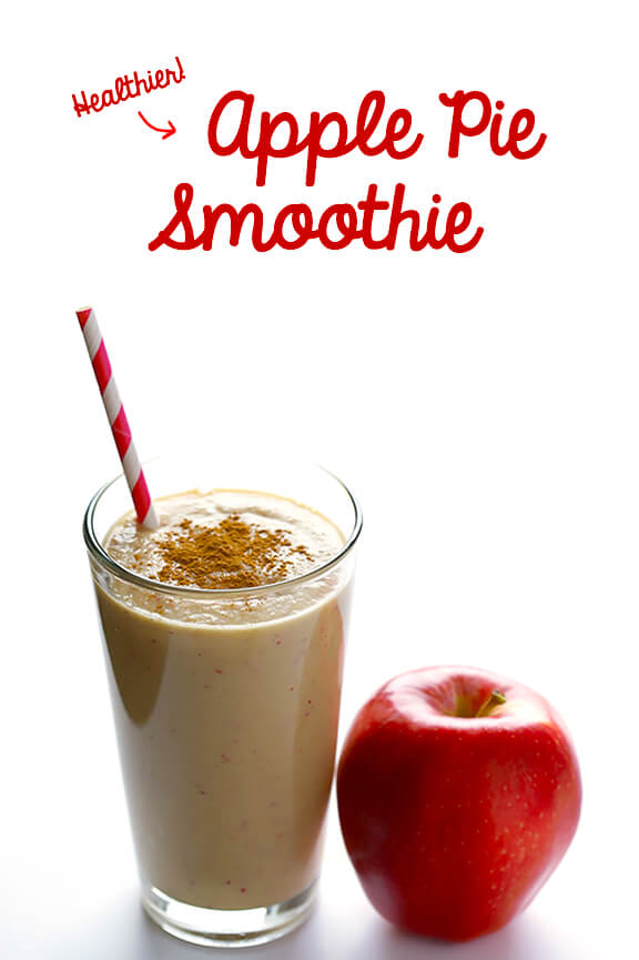 Apple Pie Protein Smoothie | gimmesomeoven.com #glutenfree