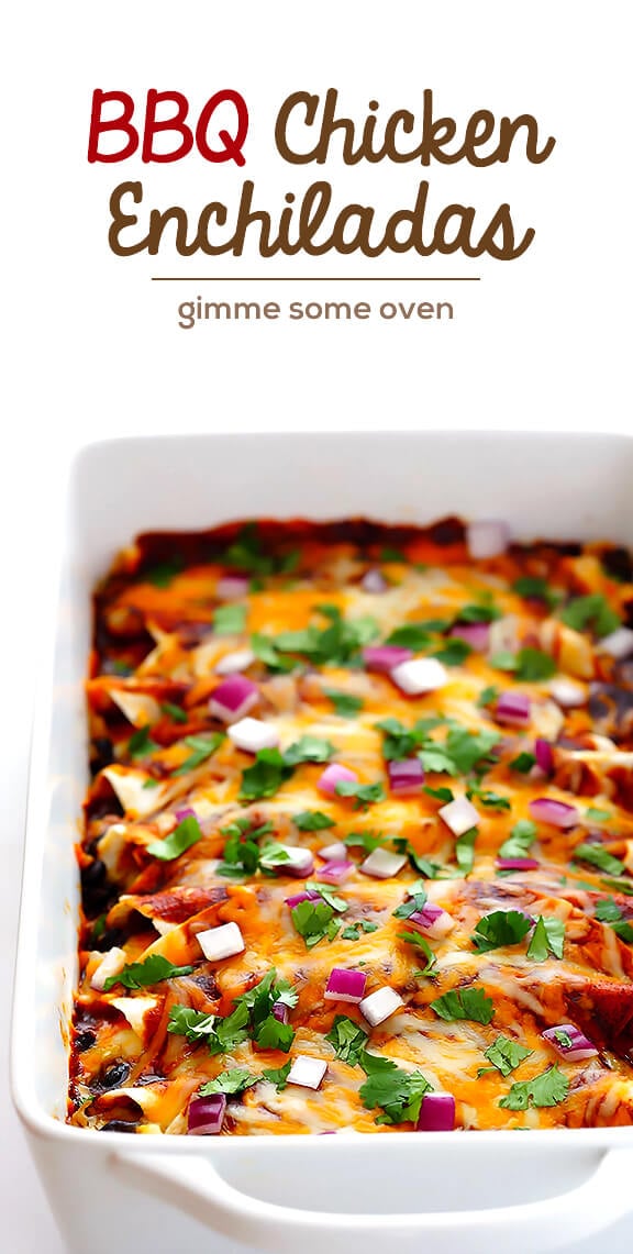 BBQ Chicken Enchiladas | gimmesomeoven.com