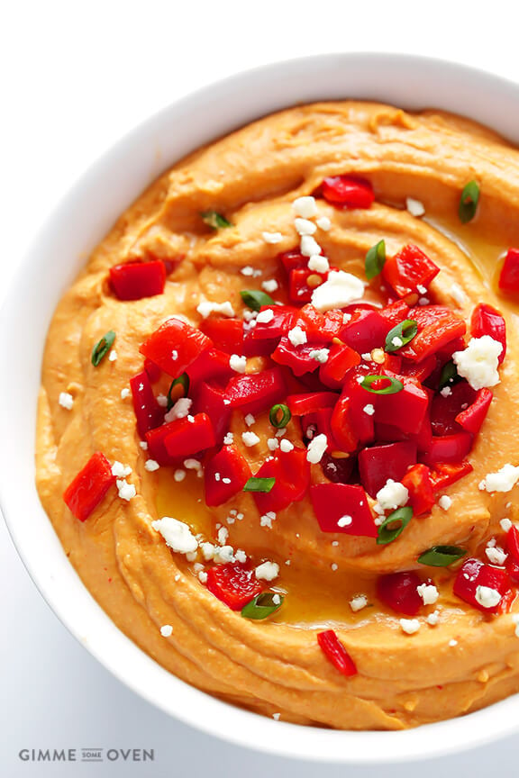 Buffalo Hummus Dip Recipe | gimmesomeoven.com 