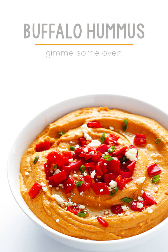 Buffalo Hummus with Ranch Pita Chips - Glitter and Graze