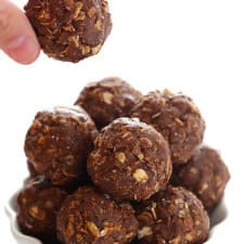 Chocolate Peanut Butter No-Bake Energy Bites (Naturally Sweetened)-image