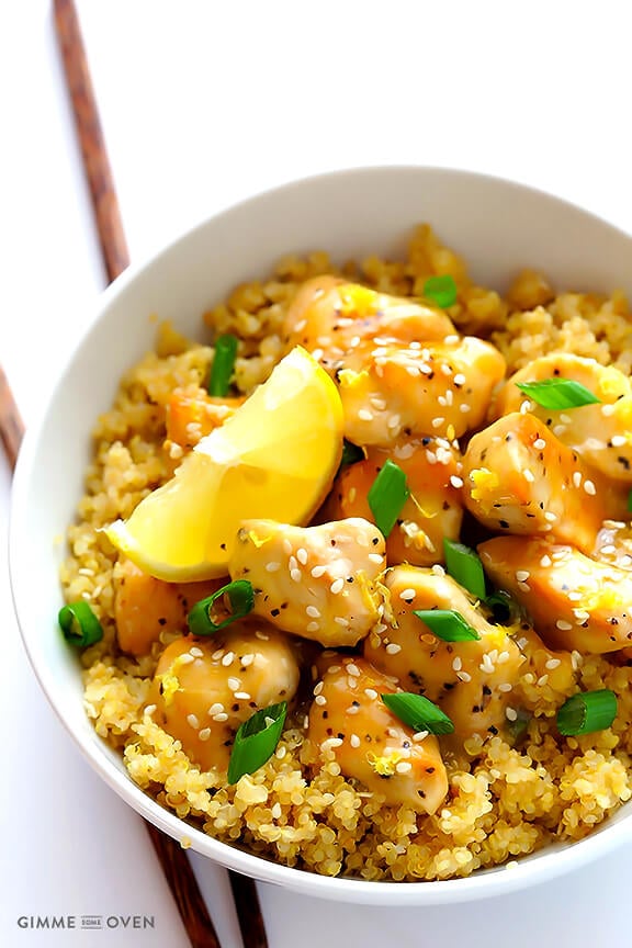 Skinny Honey Lemon Chicken | gimmesomeoven.com