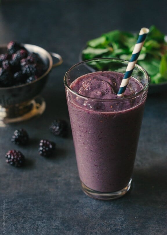 Blackberry Green Smoothie | kitchenconfidante.com