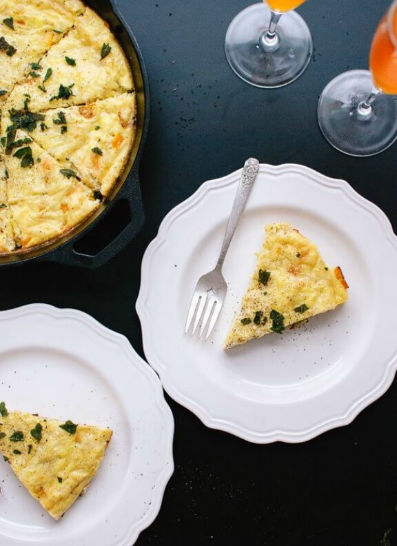 Butternut Squash Frittata with Fried Sage | cookieandkate.com